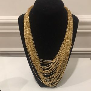 Super stylish thin layers Gold necklace Real statement piece.